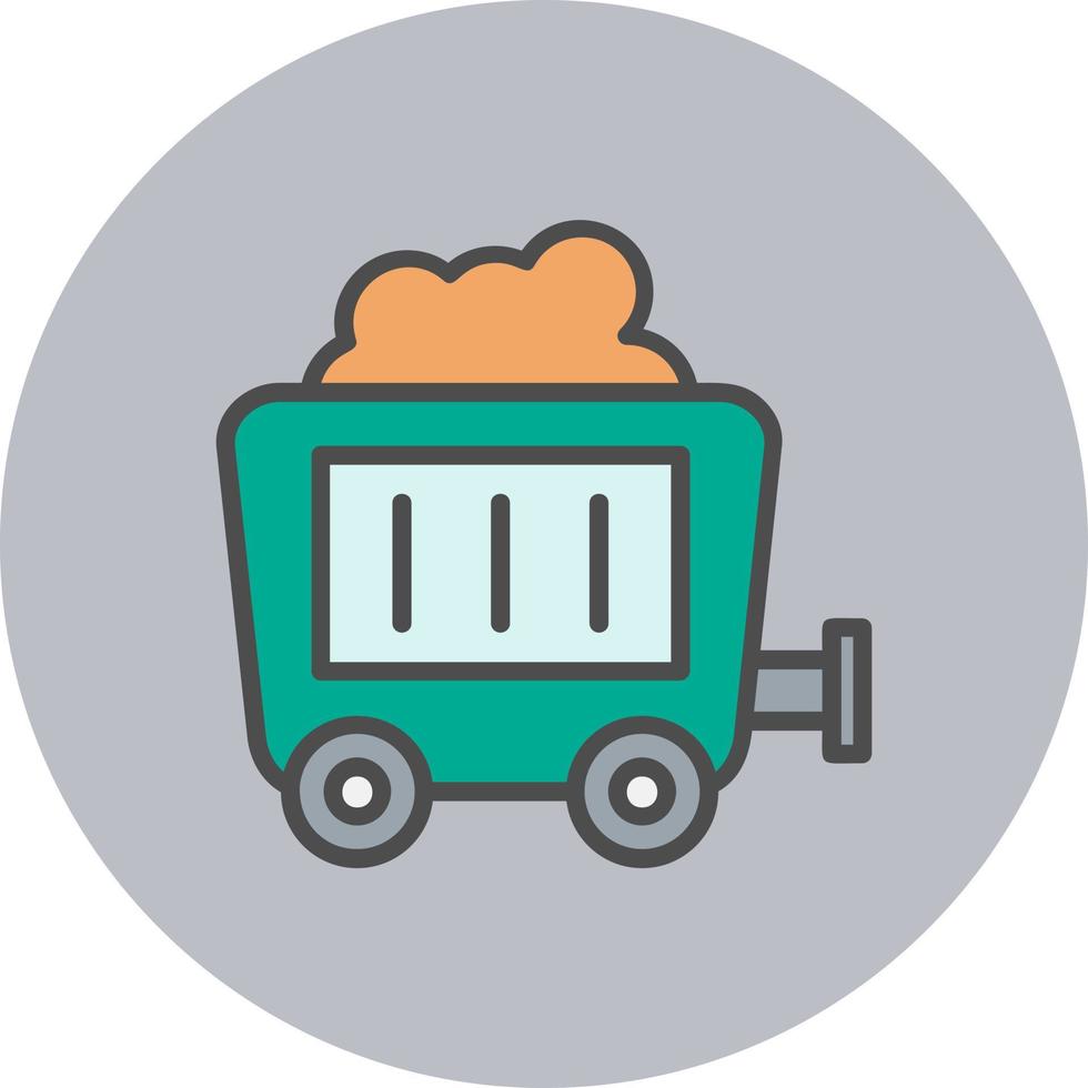 Mining Cart Vector Icon