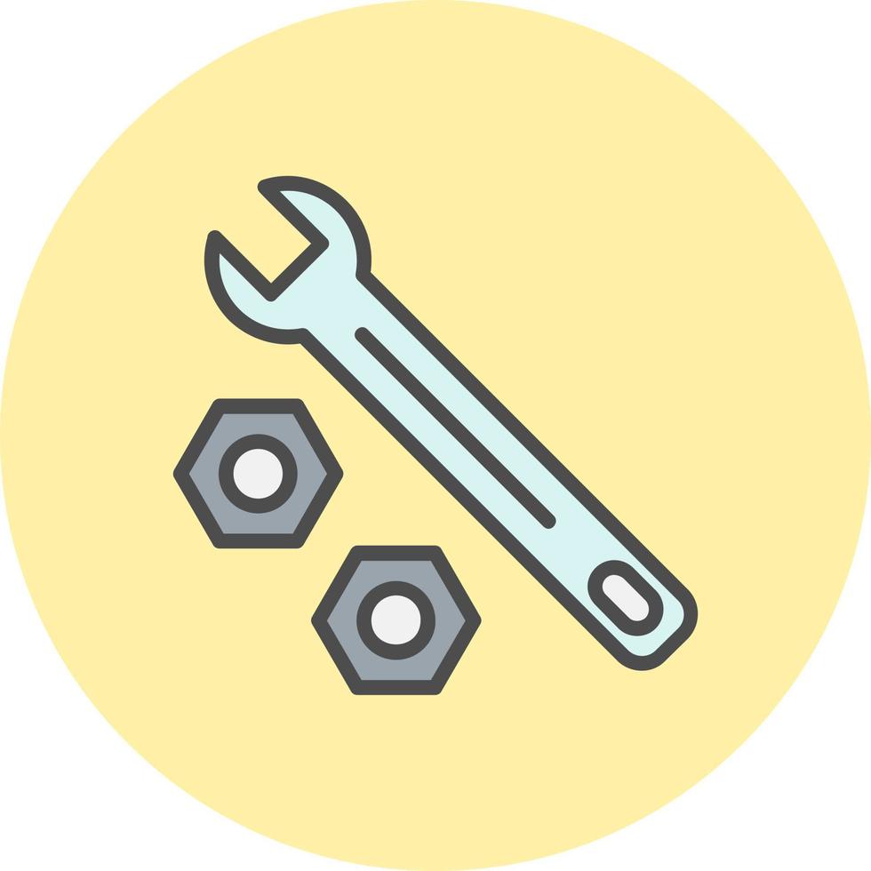 Wrench  And Bolt Vector Icon