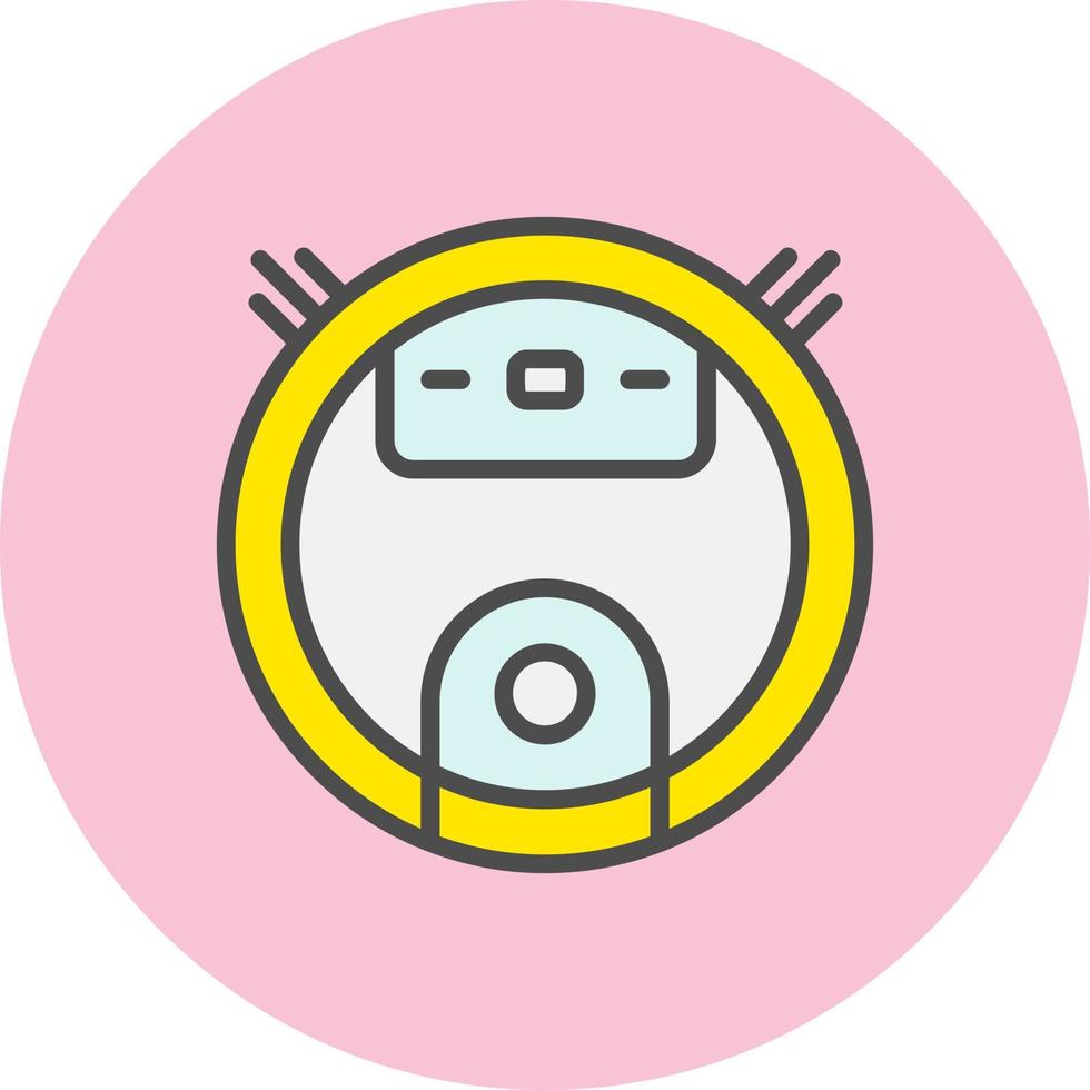 Robot Vacuum Cleaner Vector Icon