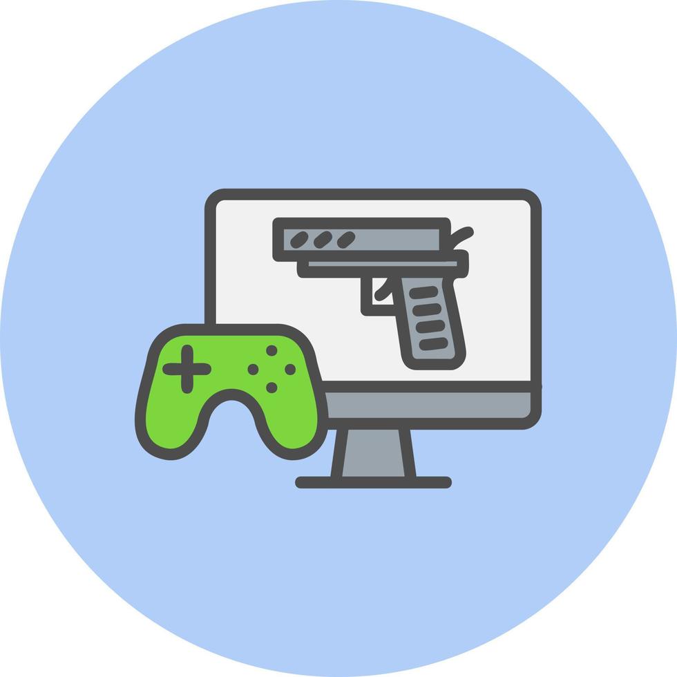 icono de vector de juego de tiro