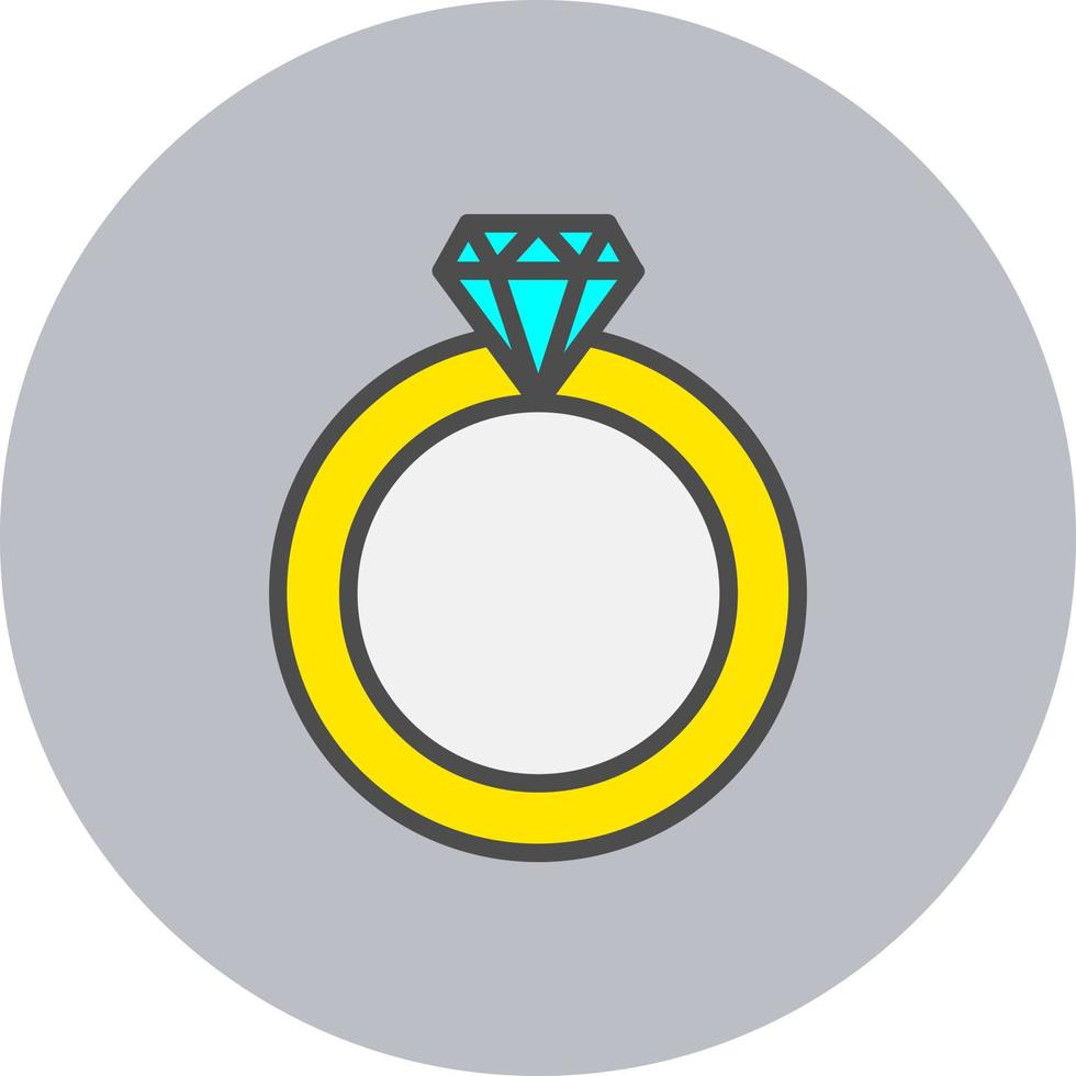 icono de vector de anillo