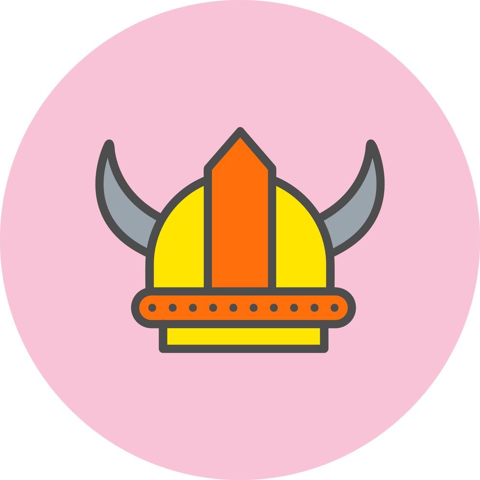 icono de vector de casco vikingo