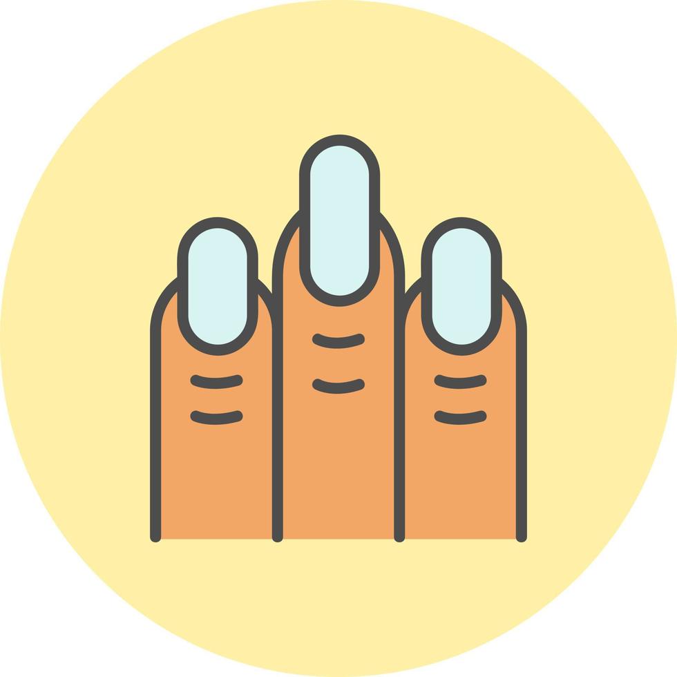 icono de vector de uñas