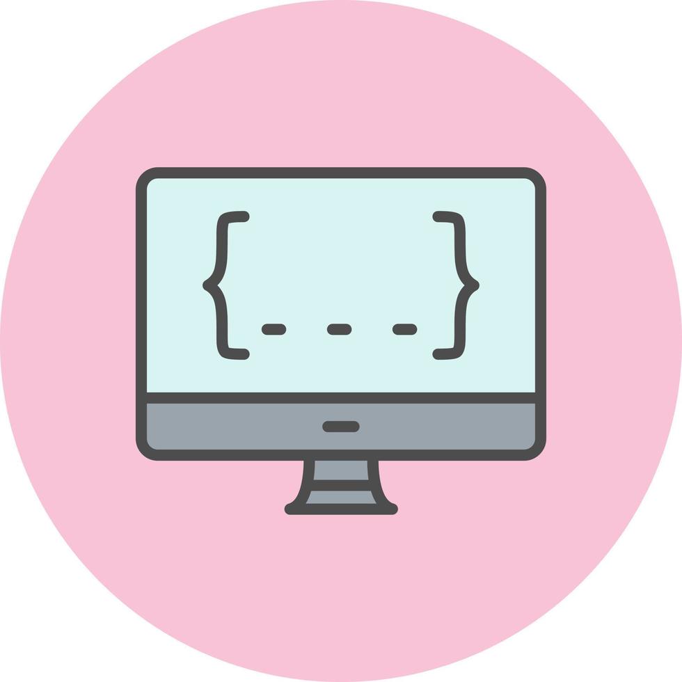 Monitor Screen Vector Icon