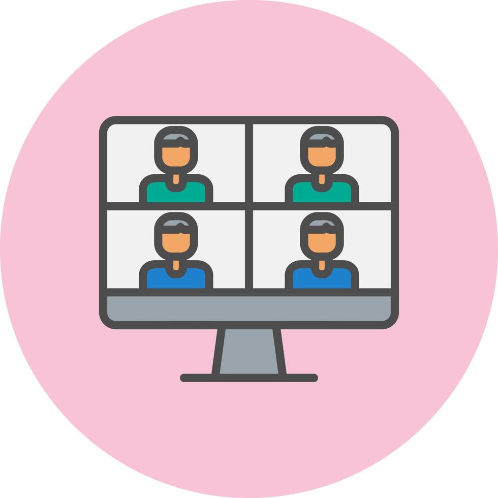Videoconference Vector Icon