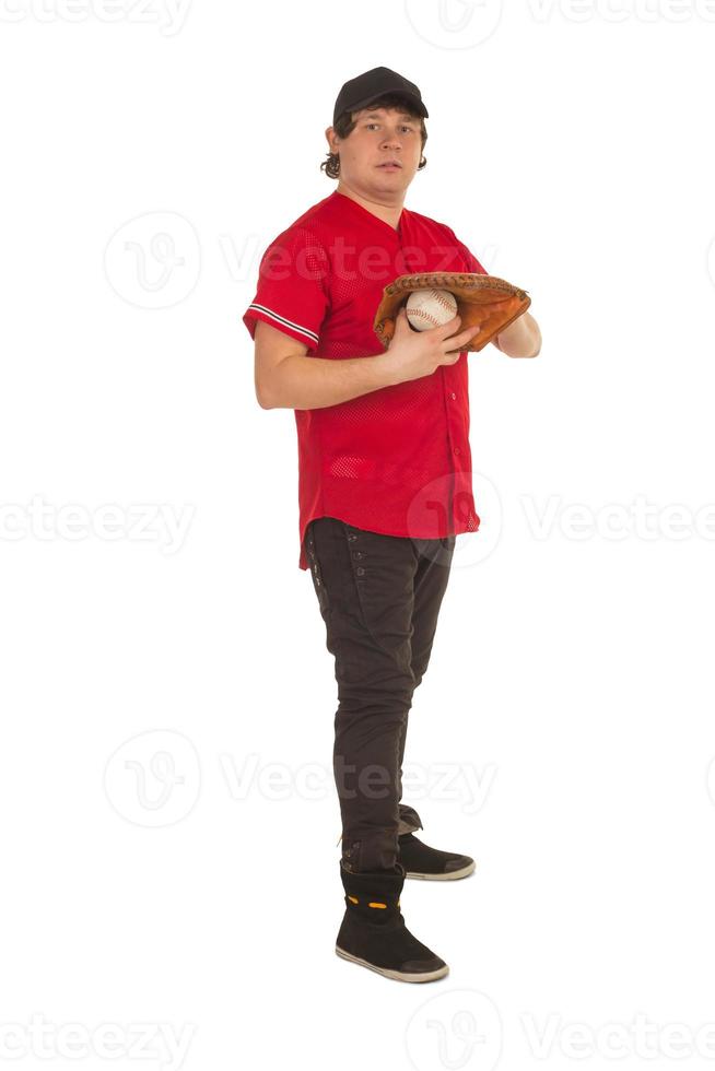 Baceball player with a glove photo