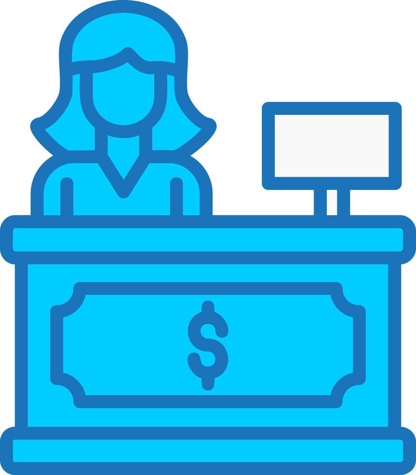 Cashier Counter Vector Icon