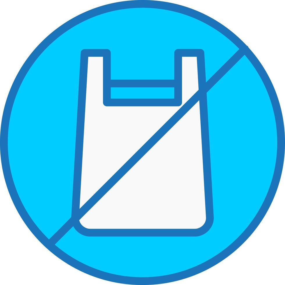 No Plastic Bag Vector Icon