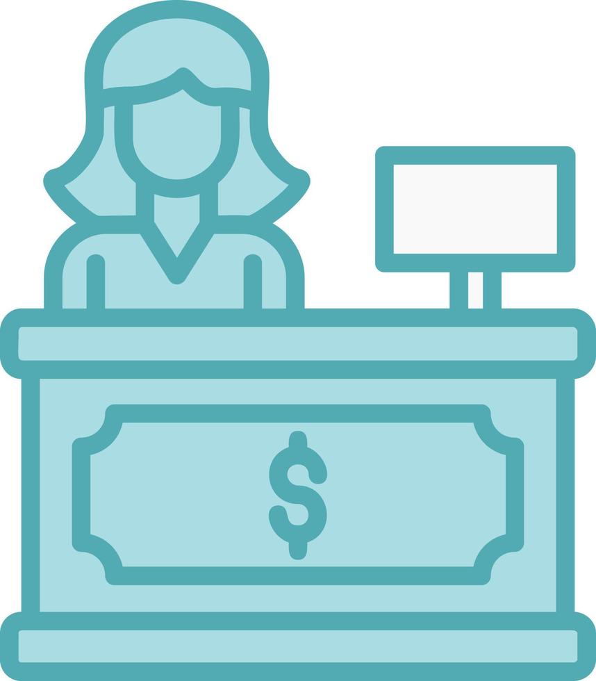 Cashier Counter Vector Icon