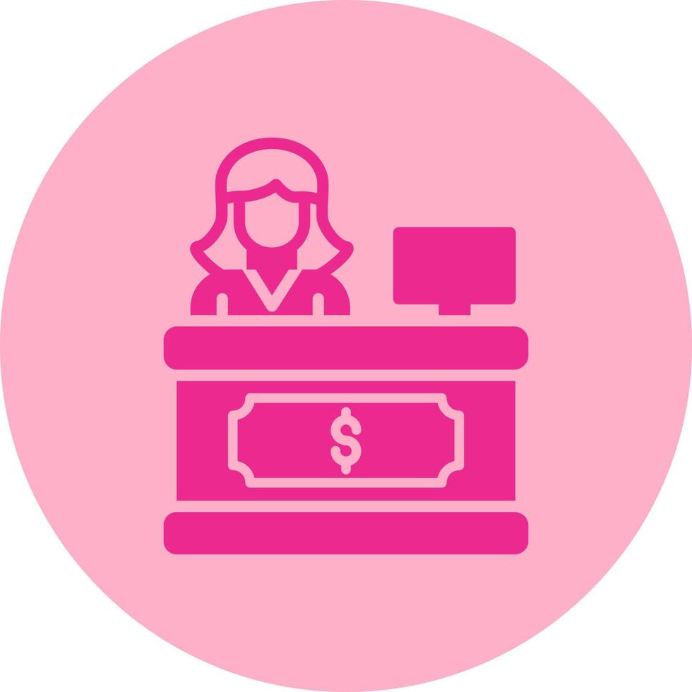 Cashier Counter Vector Icon