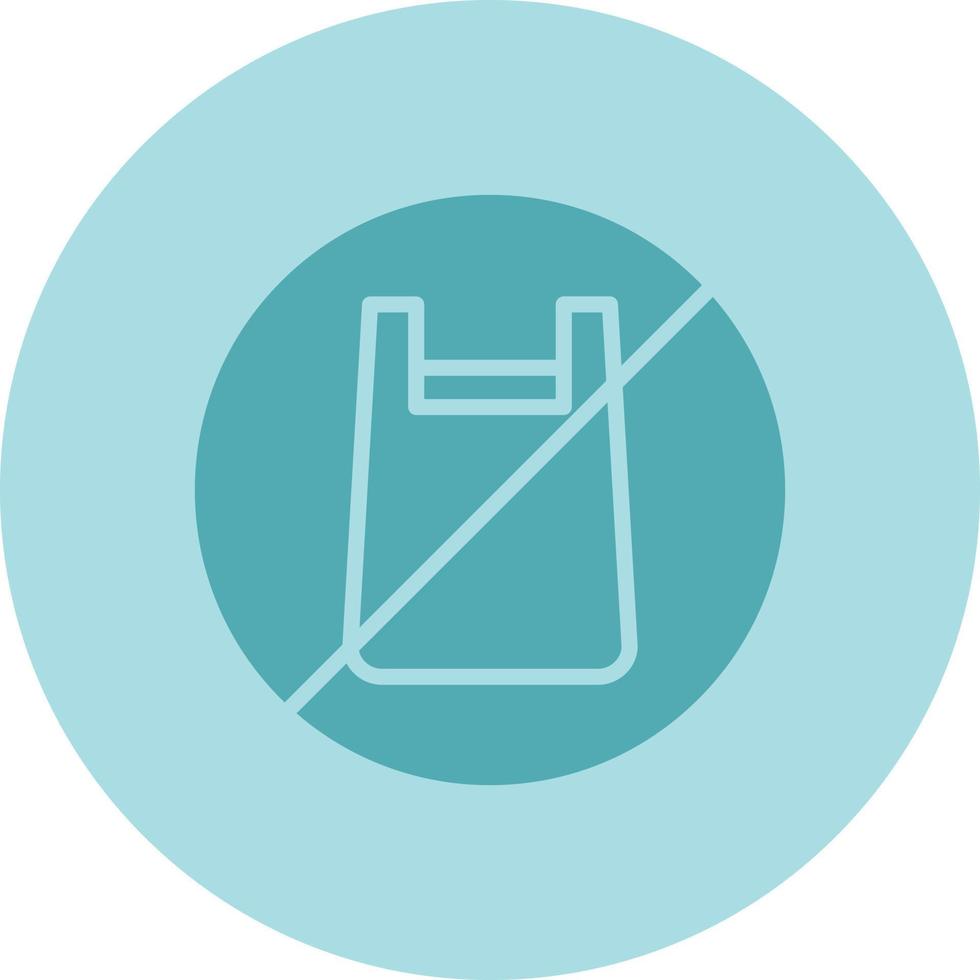 No Plastic Bag Vector Icon