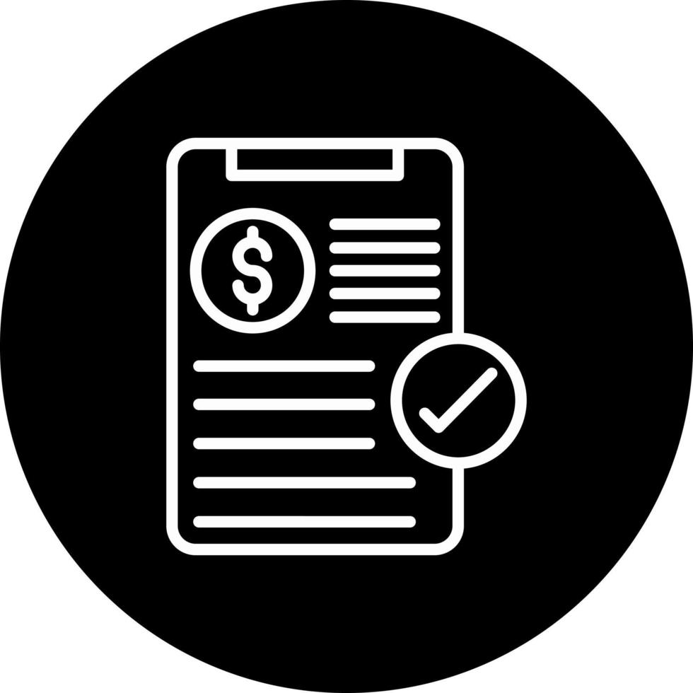 Bills Paid Vector Icon