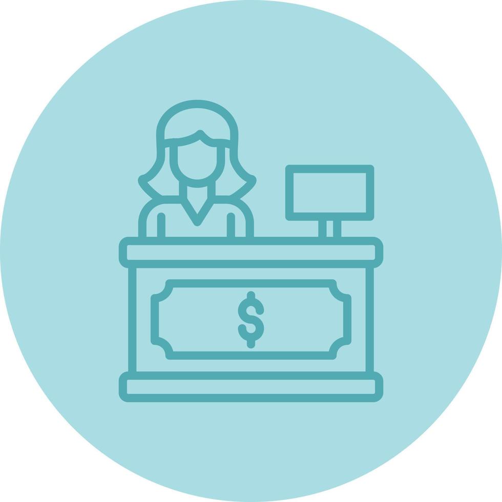 Cashier Counter Vector Icon