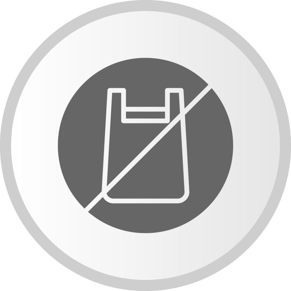 No Plastic Bag Vector Icon