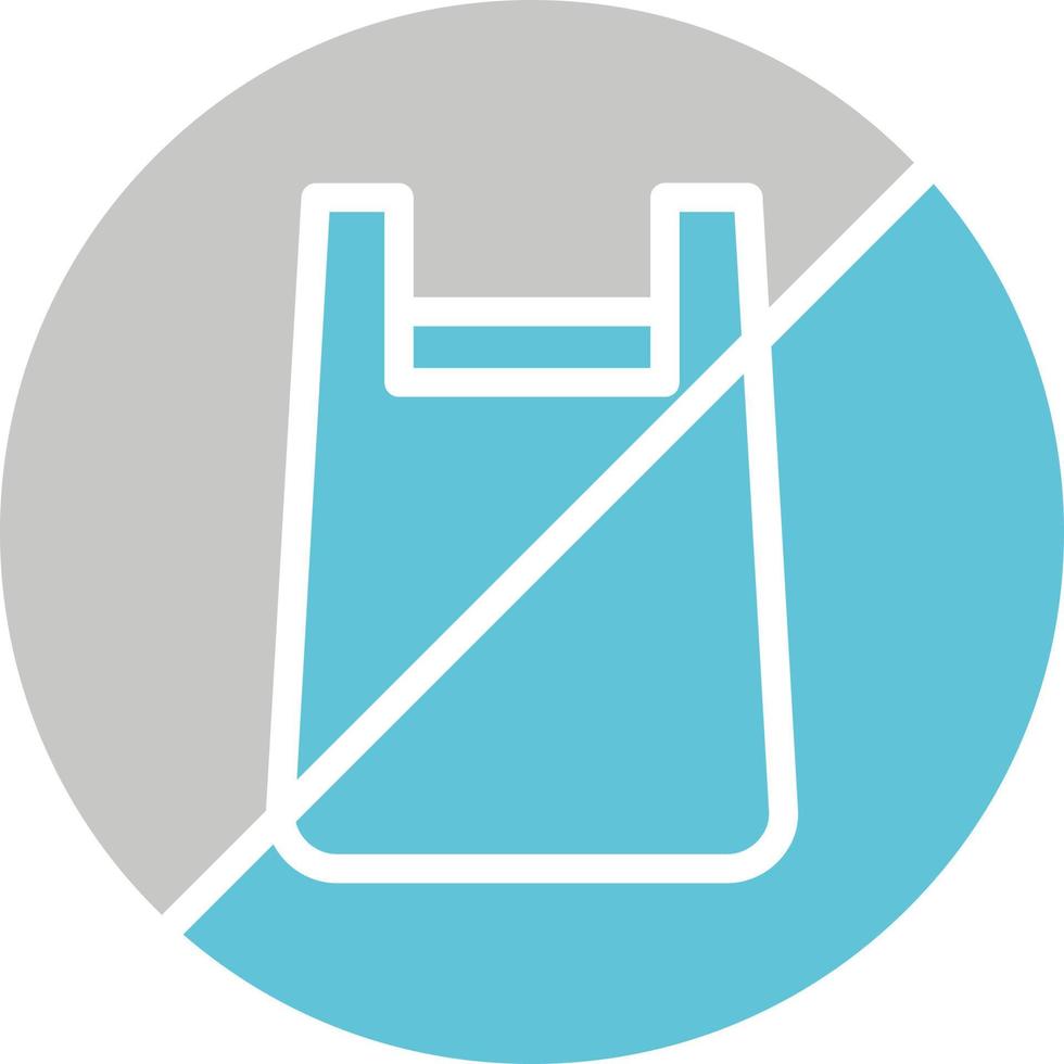 No Plastic Bag Vector Icon