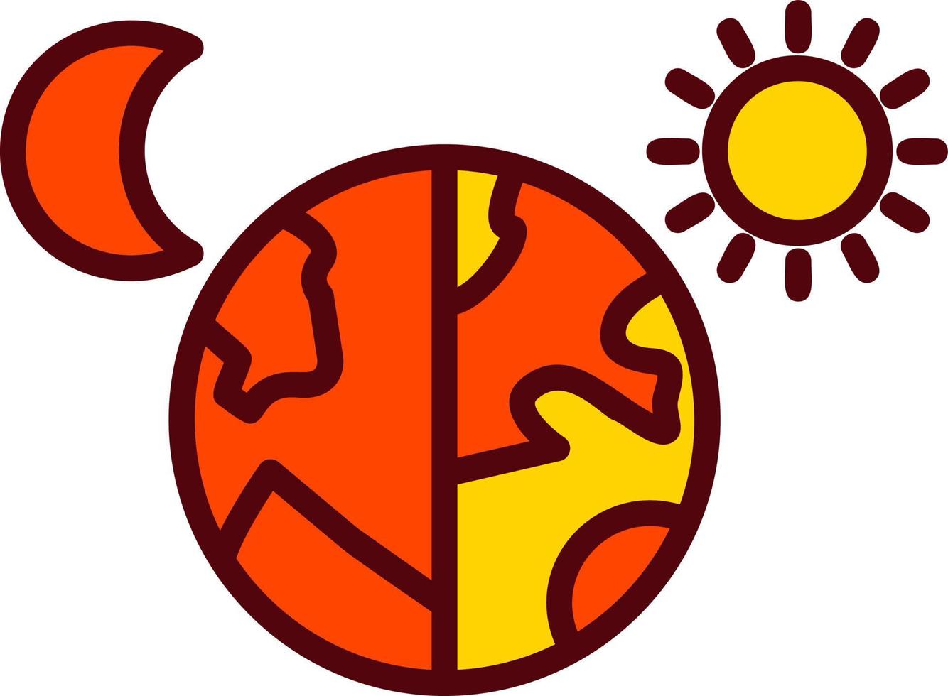 Day and Night Vector Icon
