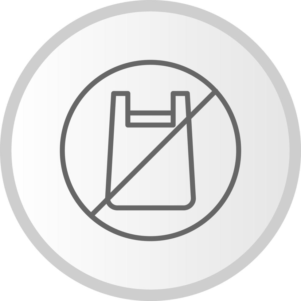 No Plastic Bag Vector Icon