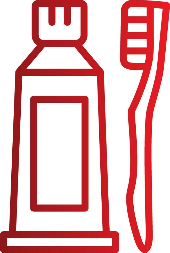 Teeth Brush Toothpaste Vector Icon