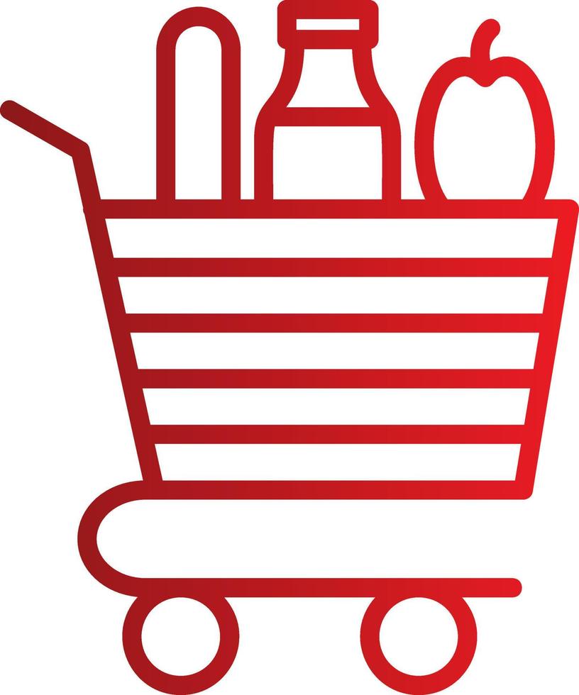 Grocery Cart Vector Icon