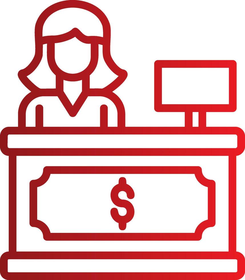 Cashier Counter Vector Icon