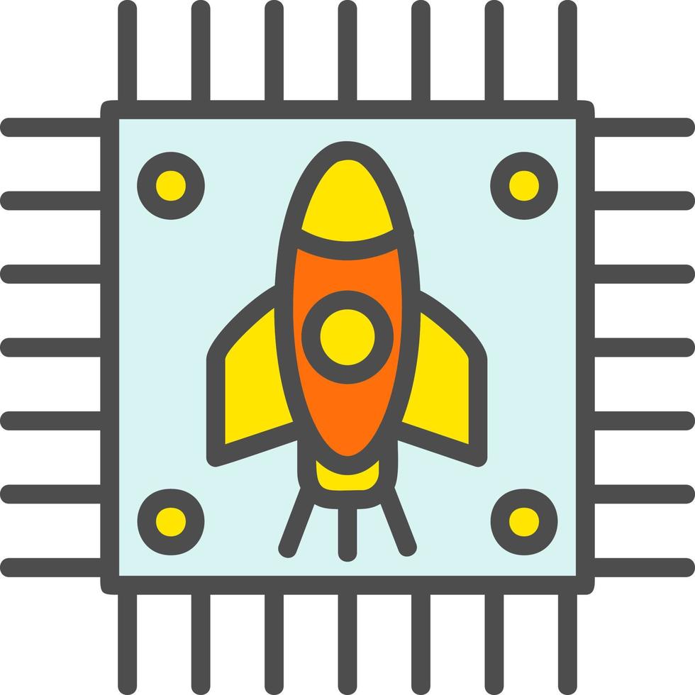 Rocket Chip Vector Icon