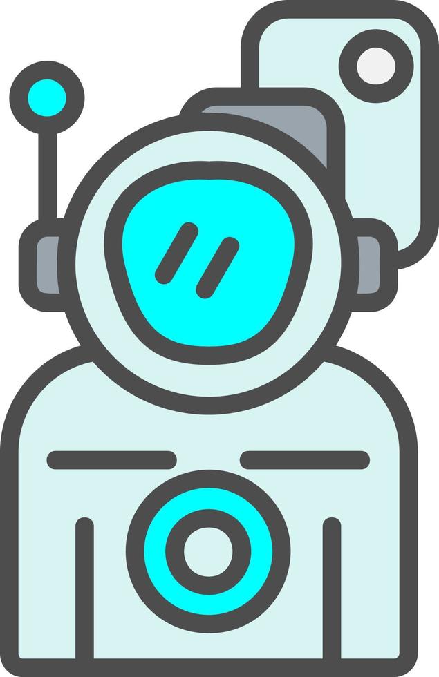 Astronaut Camera Vector Icon