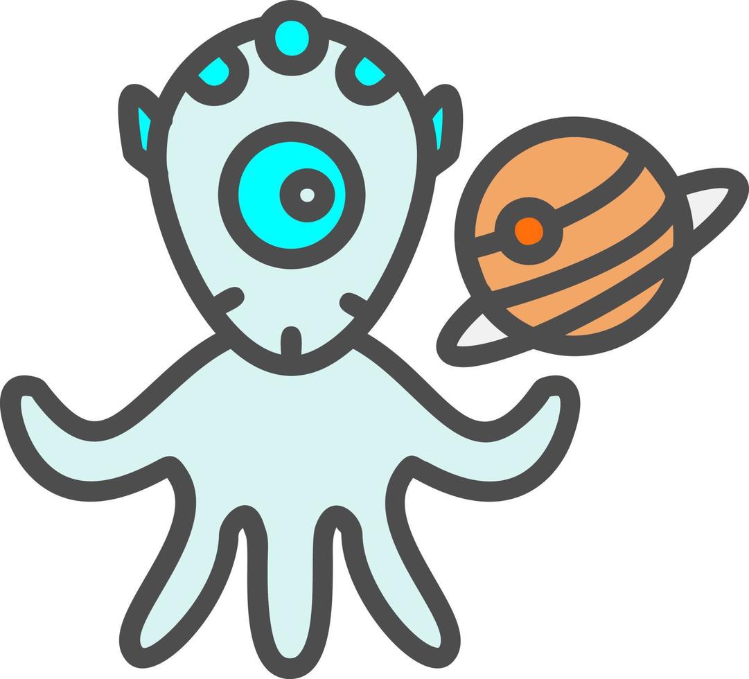 Space Alien Vector Icon
