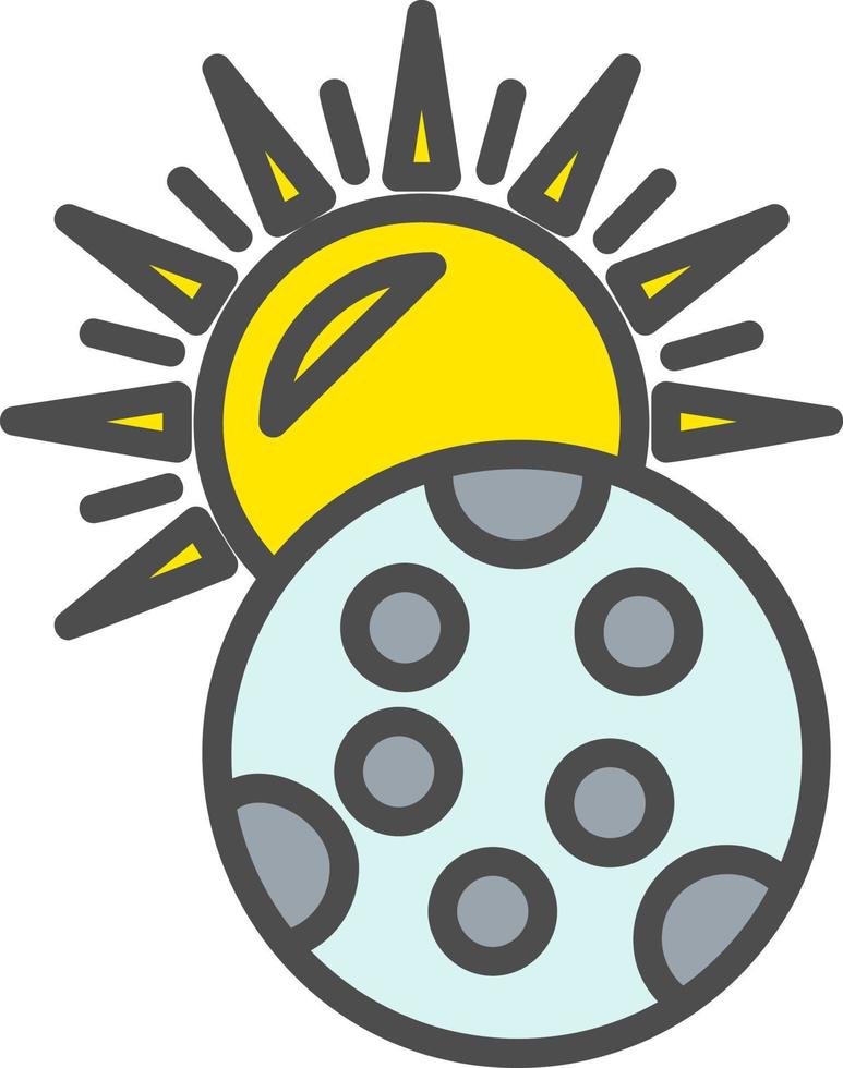 Moon and Sun Vector Icon