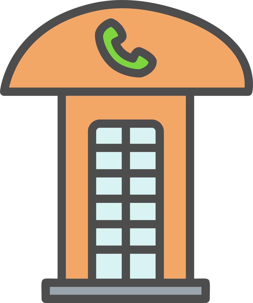icono de vector de cabina telefónica