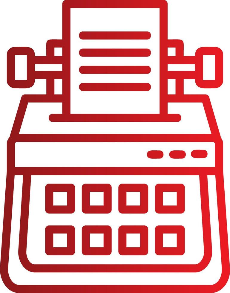 Typewriter Vector Icon