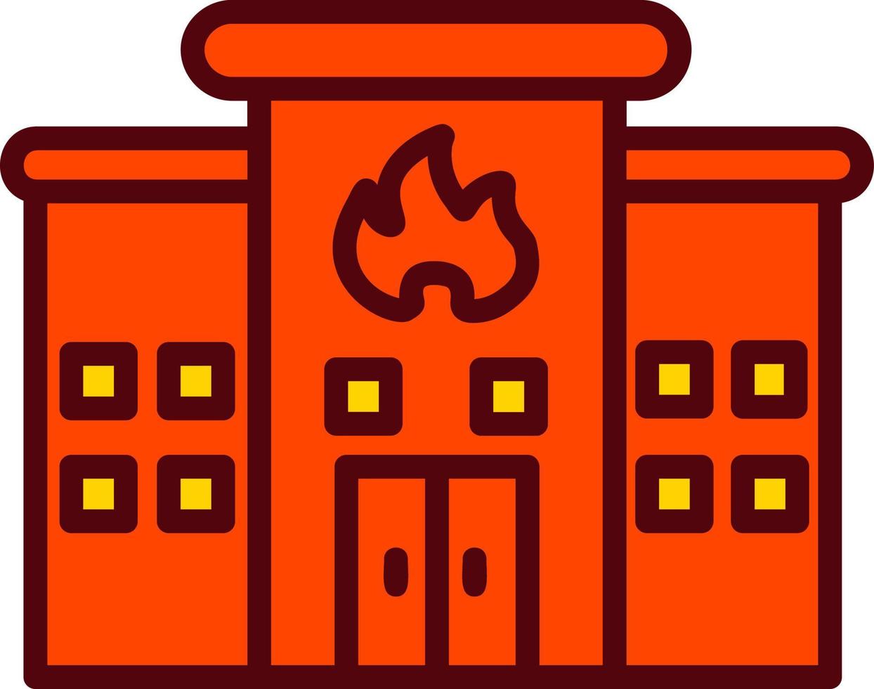 Fire Station Vector Icon
