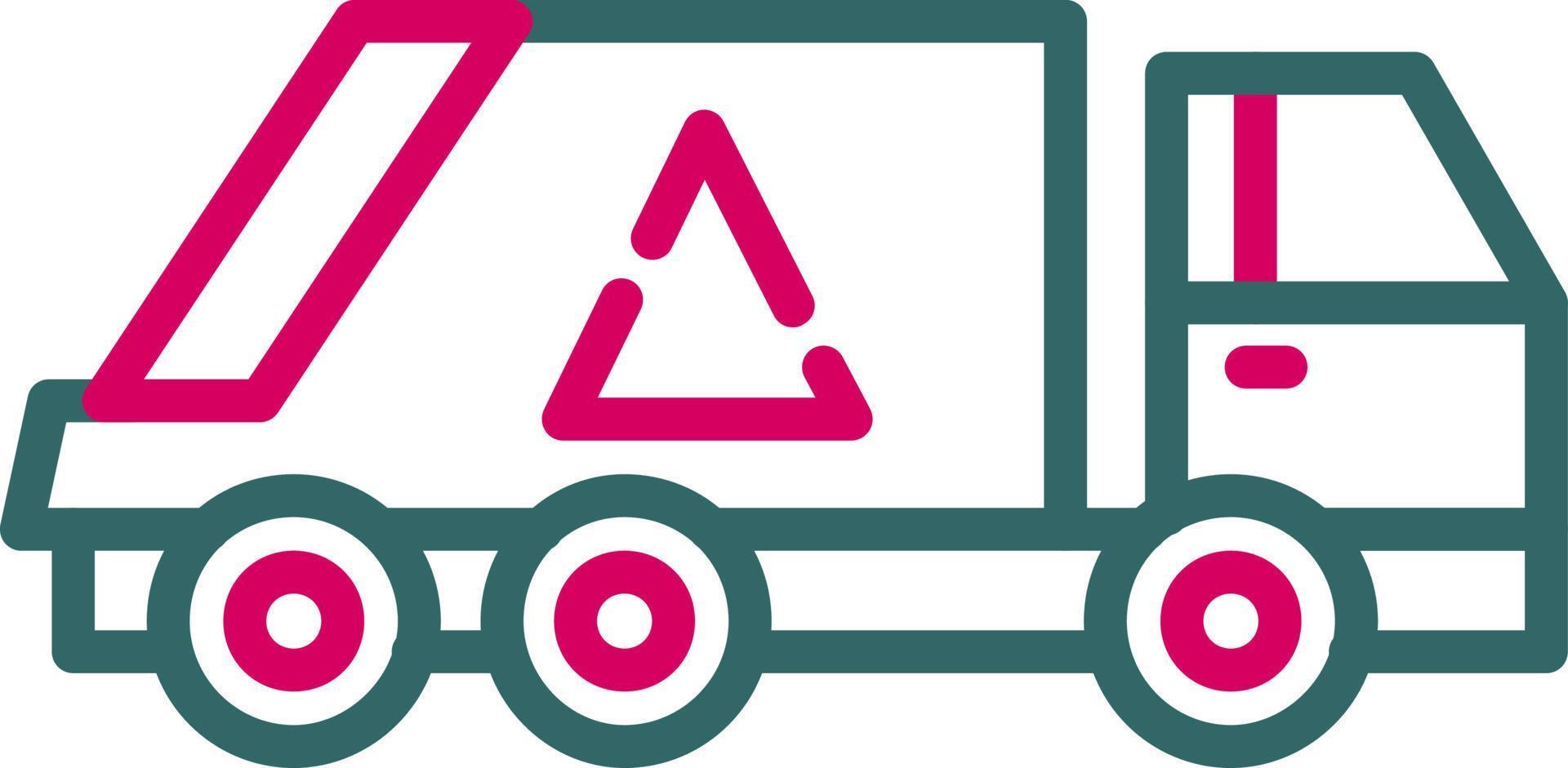 Trash Truck Vector Icon