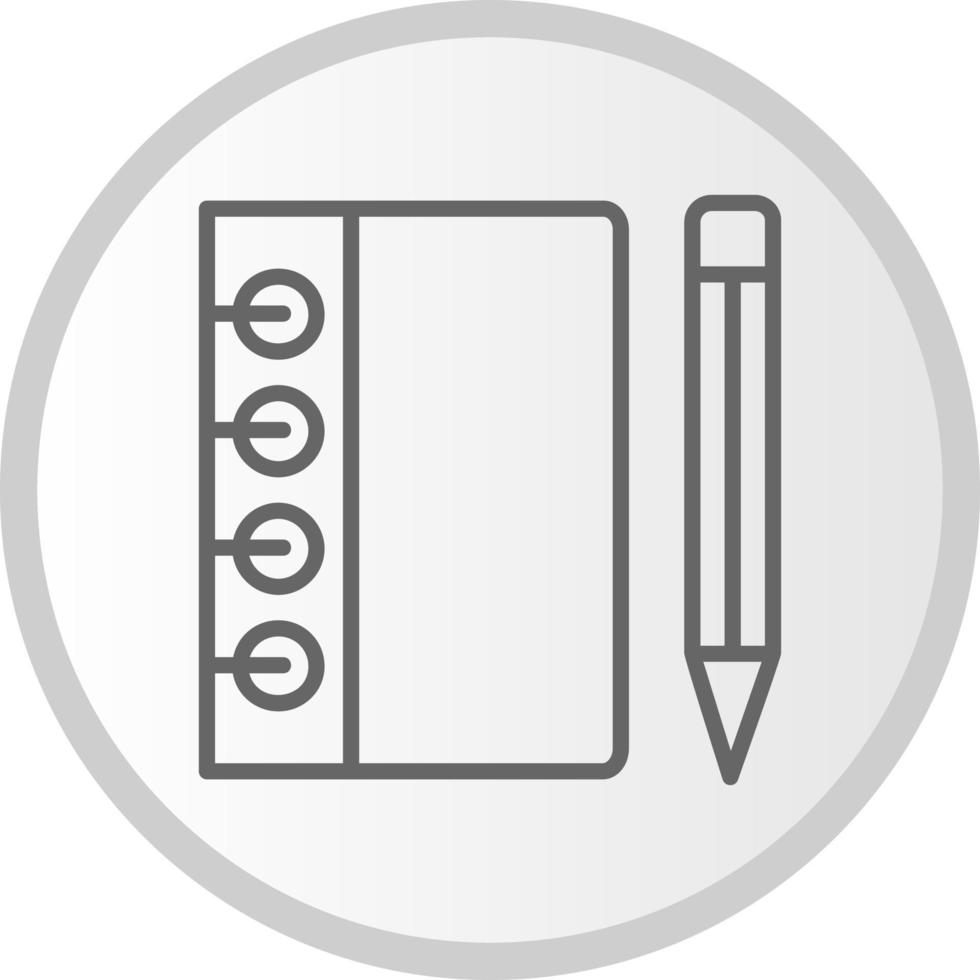 icono de vector de cuaderno de bocetos