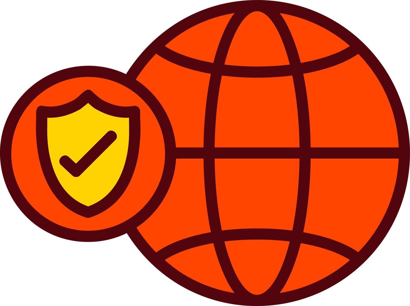 icono de vector de seguridad global