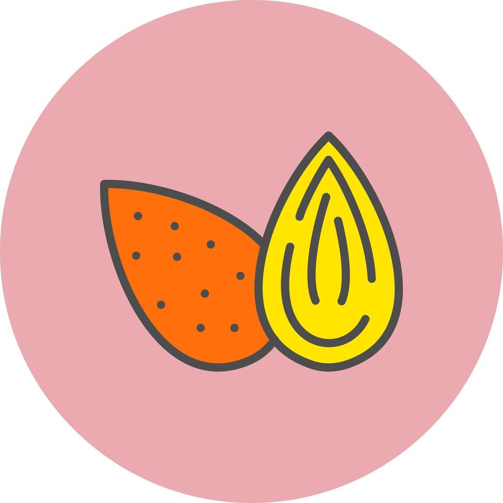 Almond Vector Icon