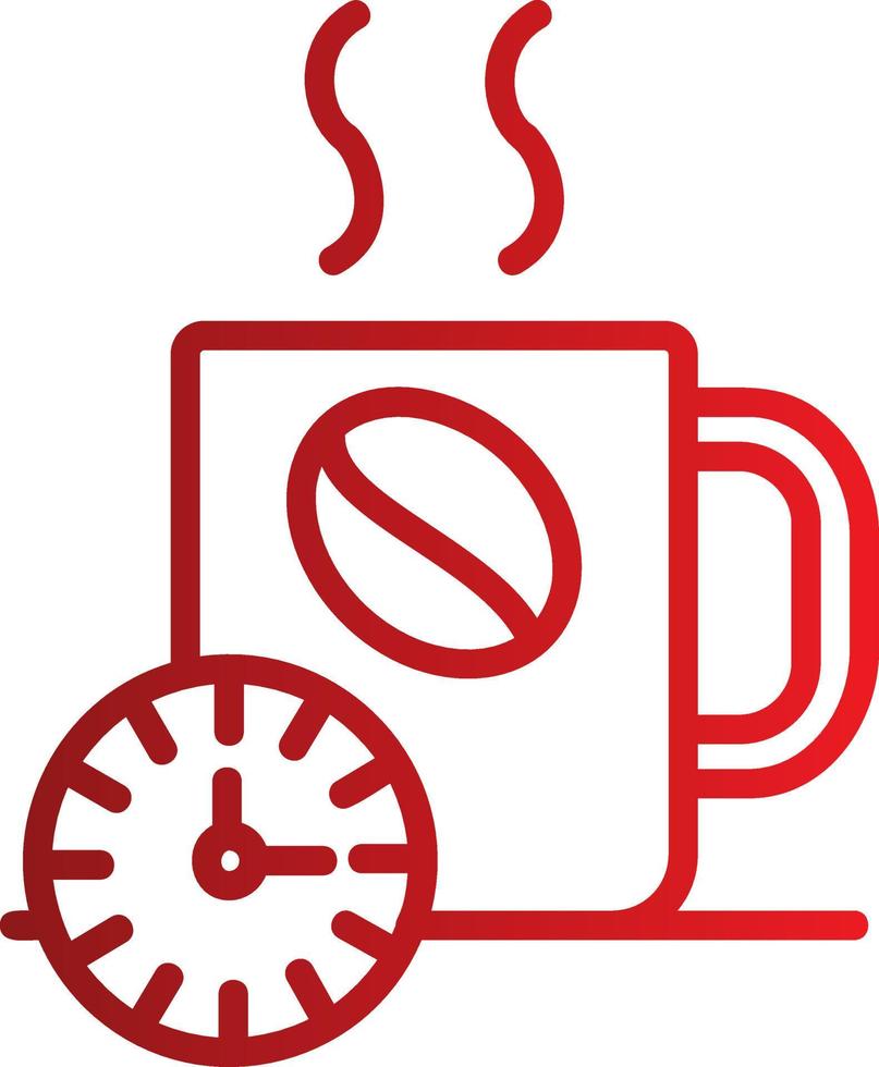 icono de vector de tiempo de café