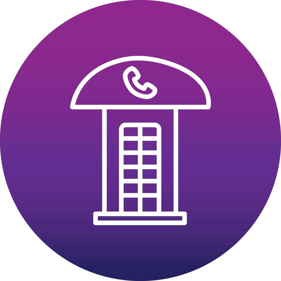 icono de vector de cabina telefónica