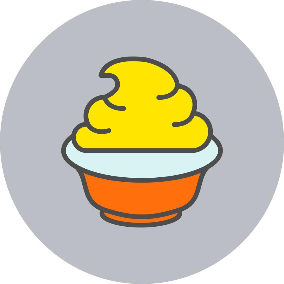 icono de vector de yogur