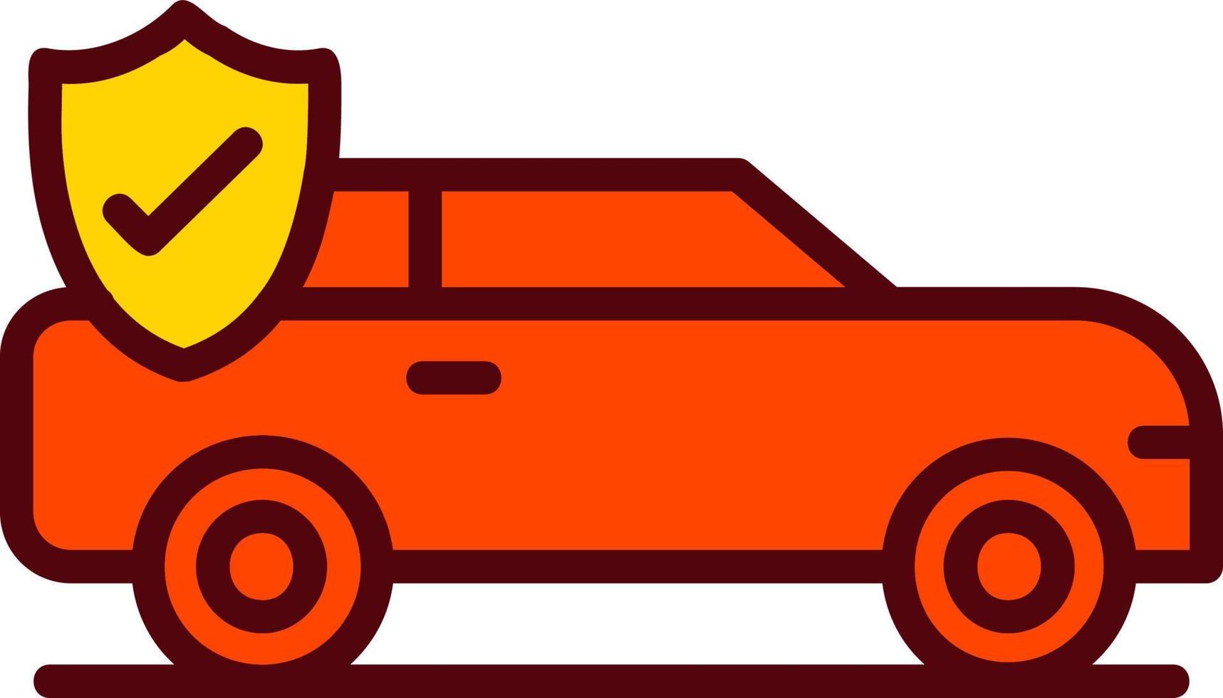 icono de vector de seguro de coche