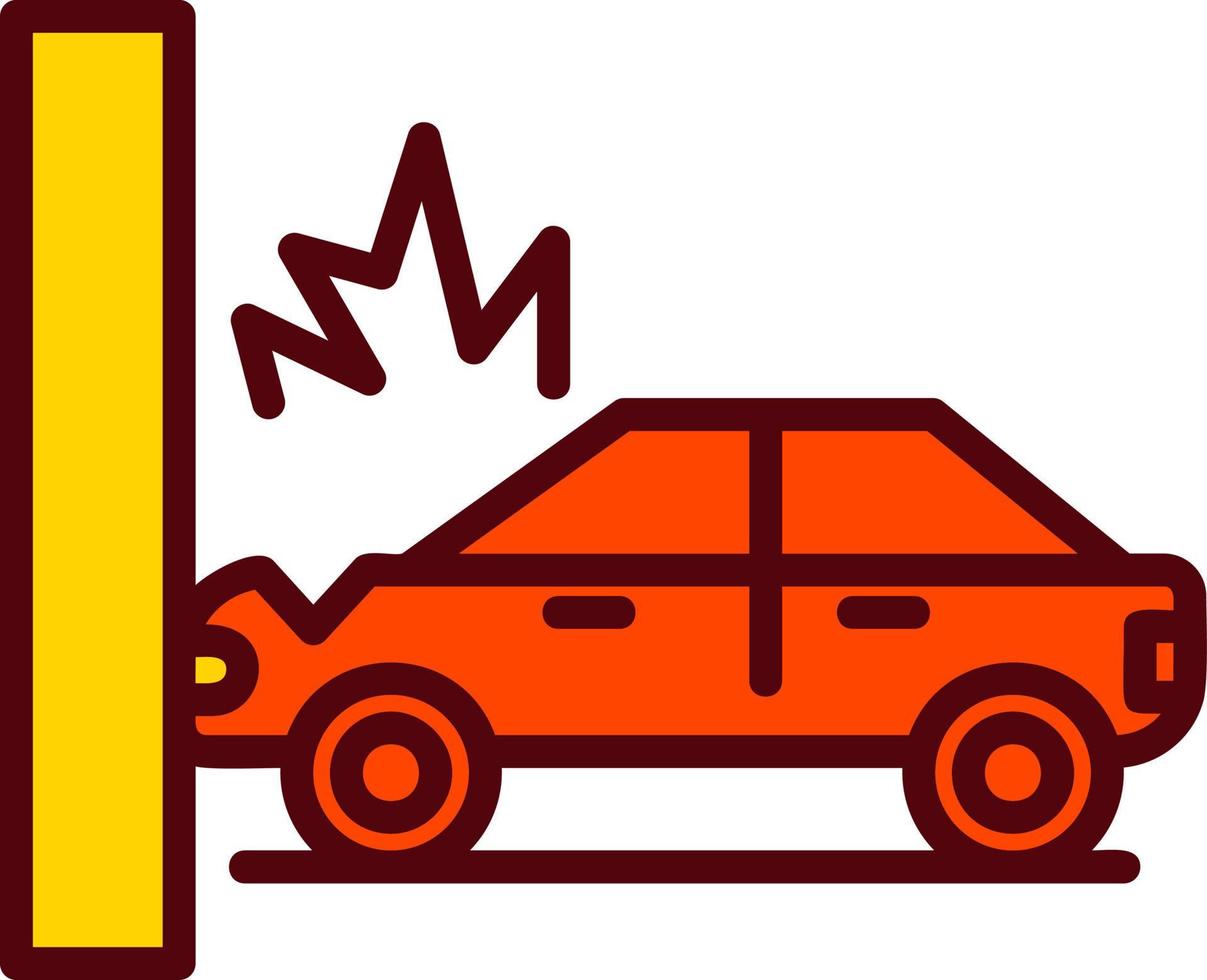 Accident Car Vector Icon