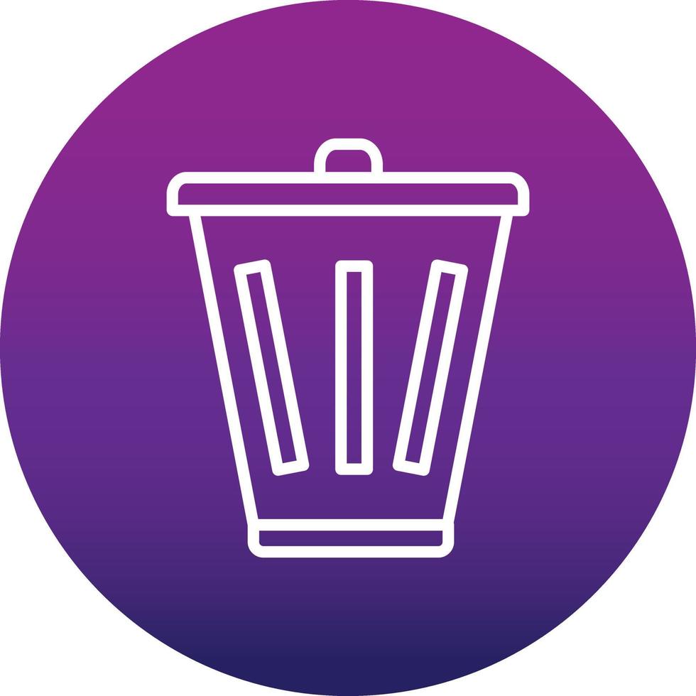 icono de vector de papelera de reciclaje