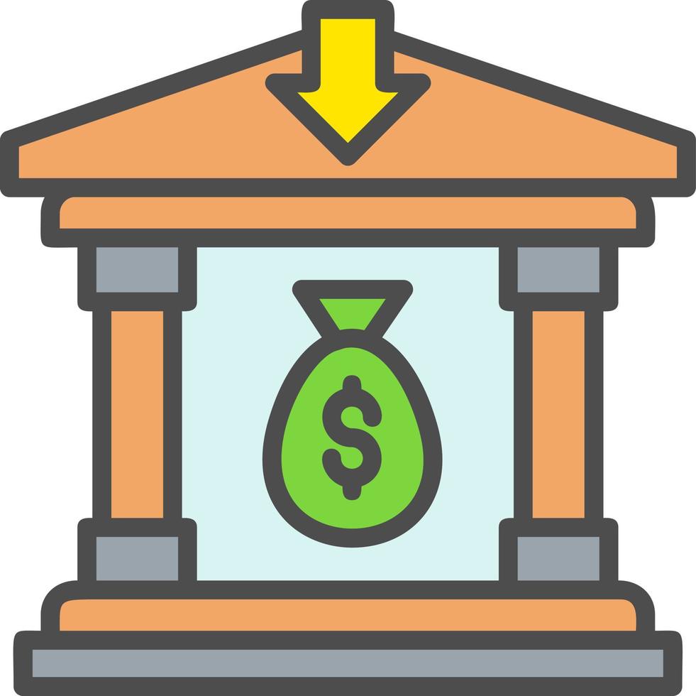 Bank Deposit Vector Icon