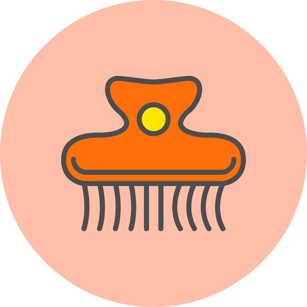 icono de vector de pinza de pelo