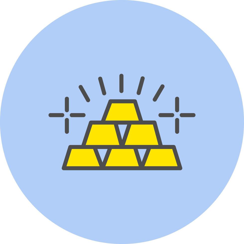 Gold Bars Vector Icon