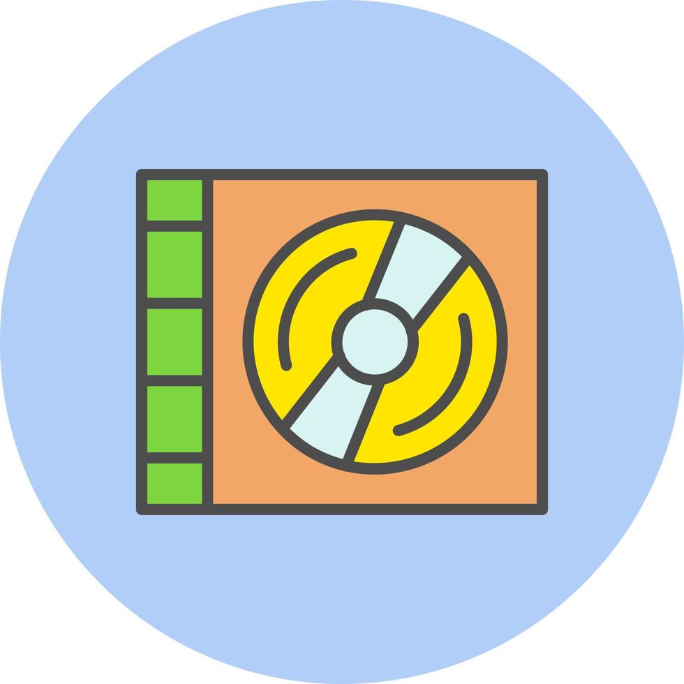 icono de vector de disco compacto