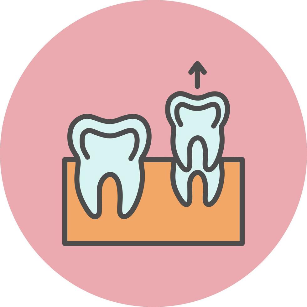 icono de vector de eliminación de dientes