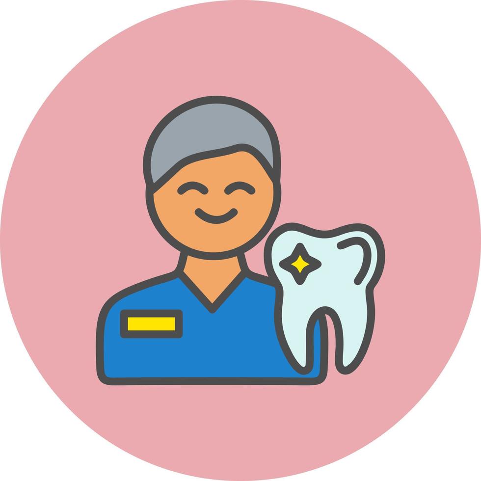 icono de vector de dentista