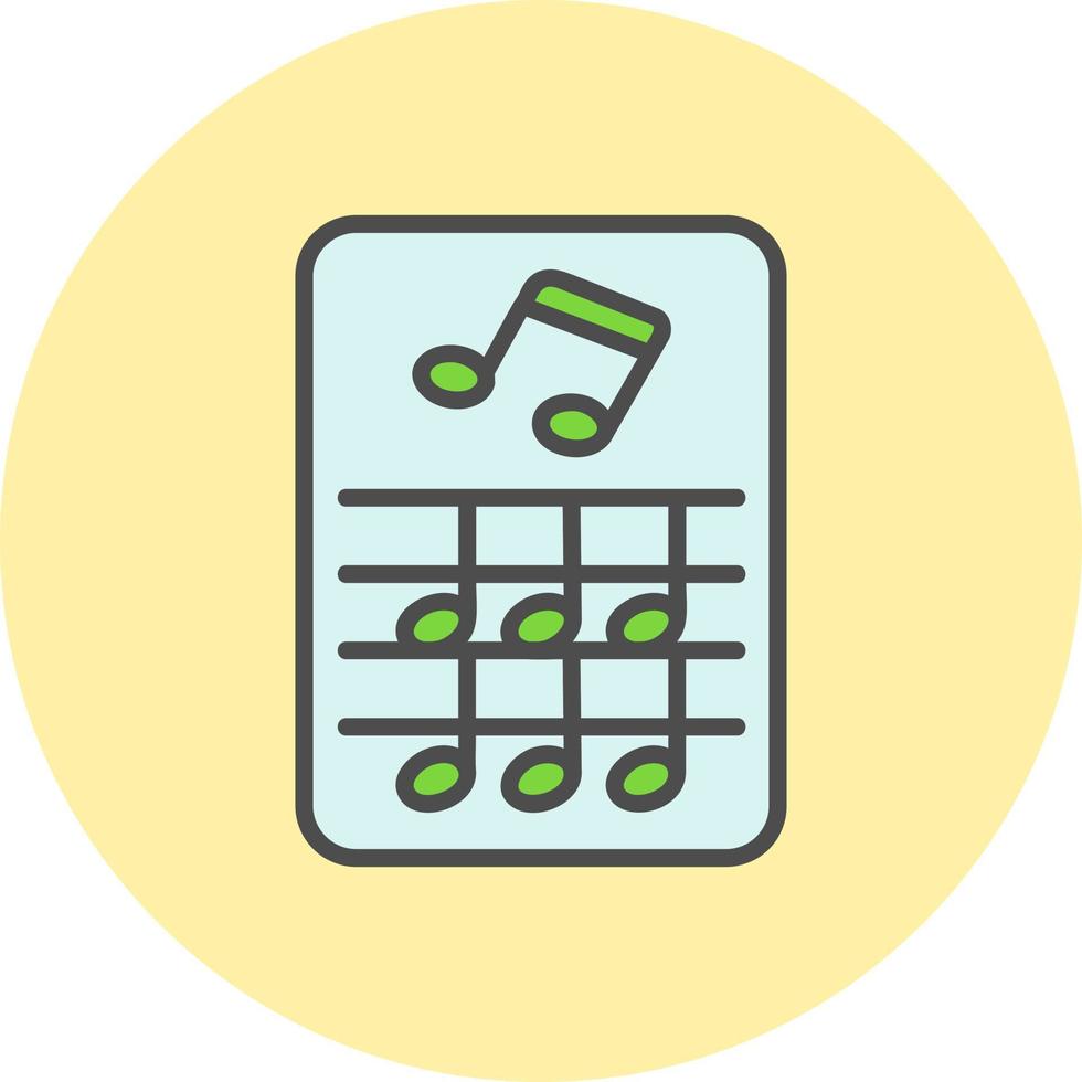 Music Score Vector Icon