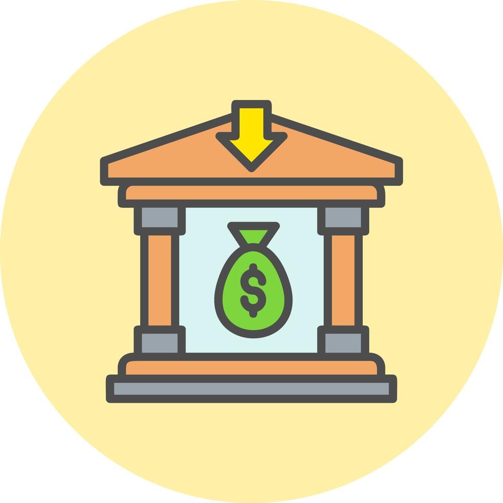 Bank Deposit Vector Icon