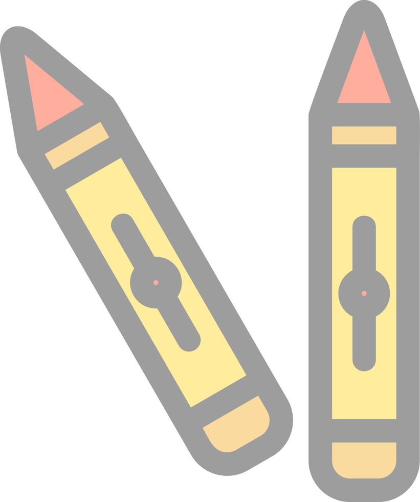 diseño de icono de vector de crayones